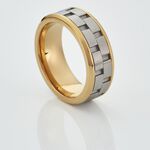 Bague Jourdan Oahu Acier Blanc Et Jaune - Bijoux fantaisie Homme | Marc Orian