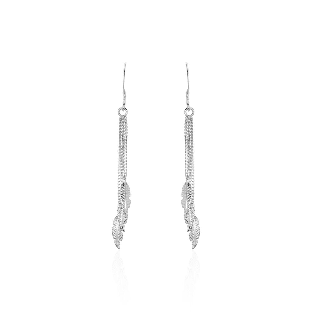 Boucles D'oreilles Pendantes Violka Argent Blanc - Pendantes Femme | Marc Orian