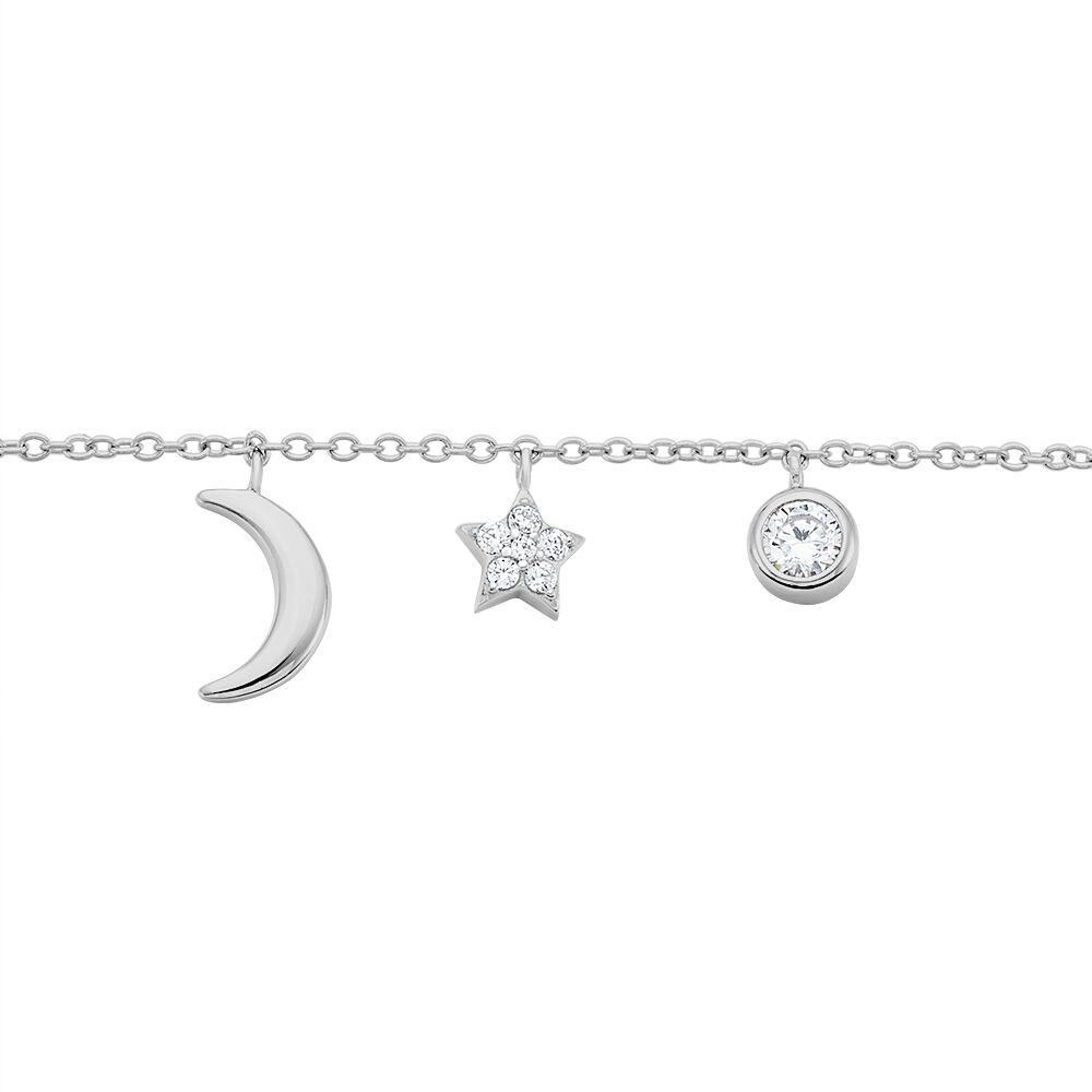 Bracelet Feeria Argent Blanc Oxyde De Zirconium - Bracelets chaînes Femme | Marc Orian