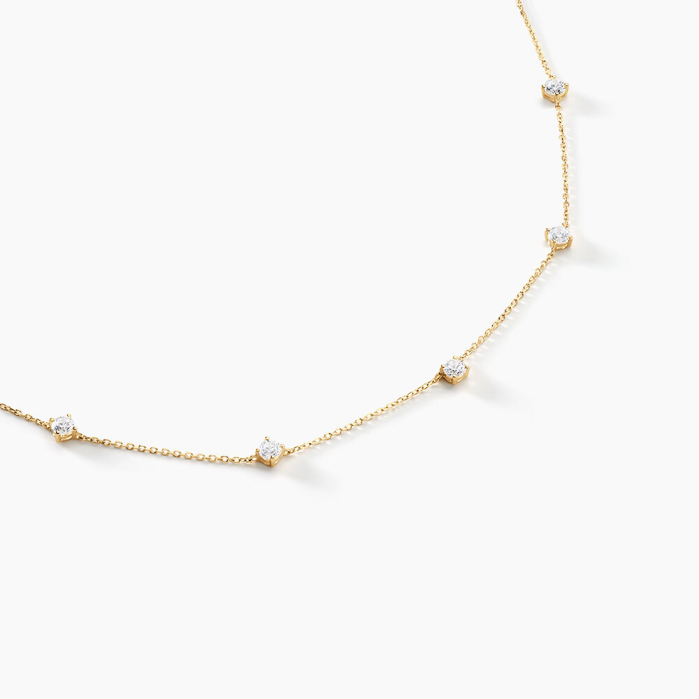 Collier Ethere Or Jaune Oxyde De Zirconium - Colliers avec pierres Femme | Marc Orian