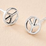 Boucles D'oreilles Puces Bethsabee Argent Blanc - Puces Femme | Marc Orian