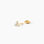 Boucles D'oreilles Puces Isaora Or Jaune Oxyde De Zirconium - Puces Famille | Marc Orian