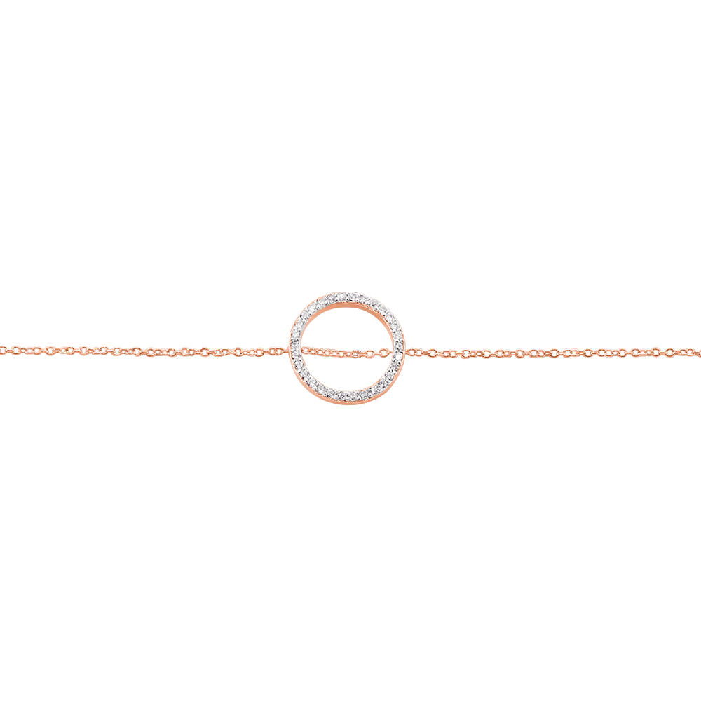 Bracelet Alysone Argent Rose Oxyde De Zirconium - Bracelets chaînes Femme | Marc Orian