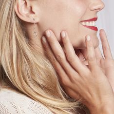 Boucles D'oreilles Pendantes Melanie Argent Blanc - Boucles d'oreilles Pendantes Femme | Marc Orian