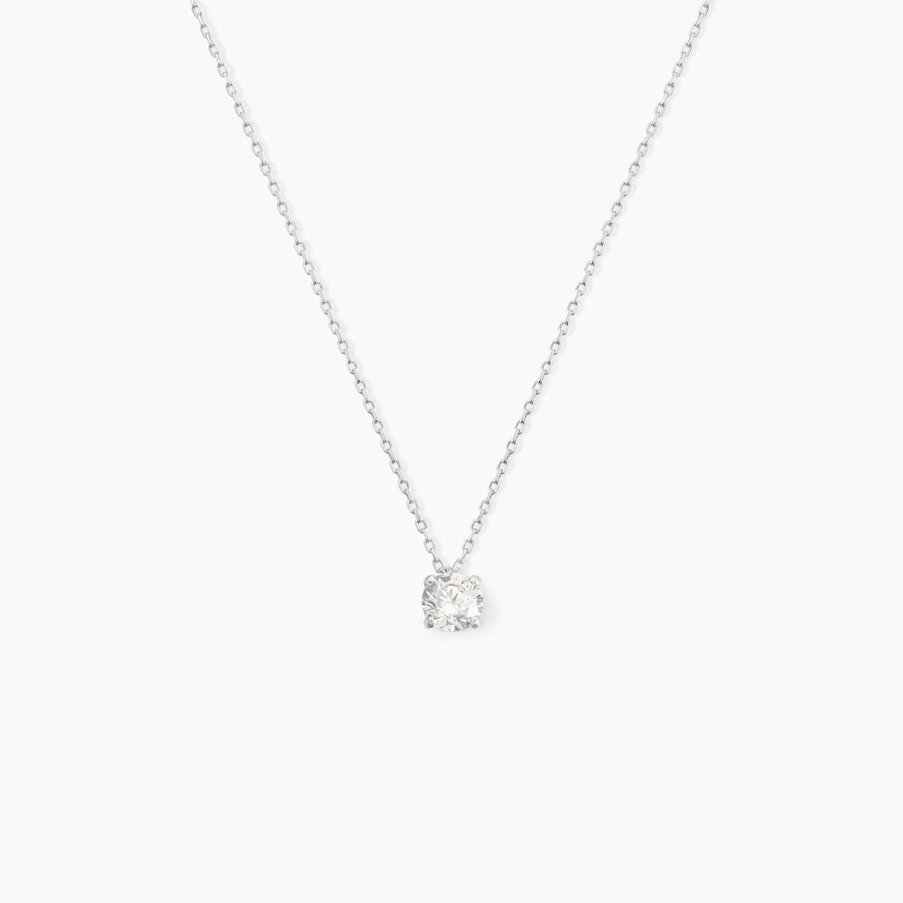 Collier Nazha Or Blanc Oxyde De Zirconium - Colliers avec pierres Femme | Marc Orian