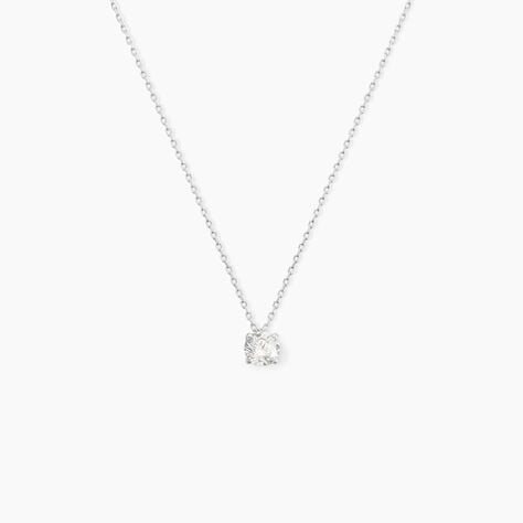 Collier Nazha Or Blanc Oxyde De Zirconium - Colliers avec pierres Femme | Marc Orian