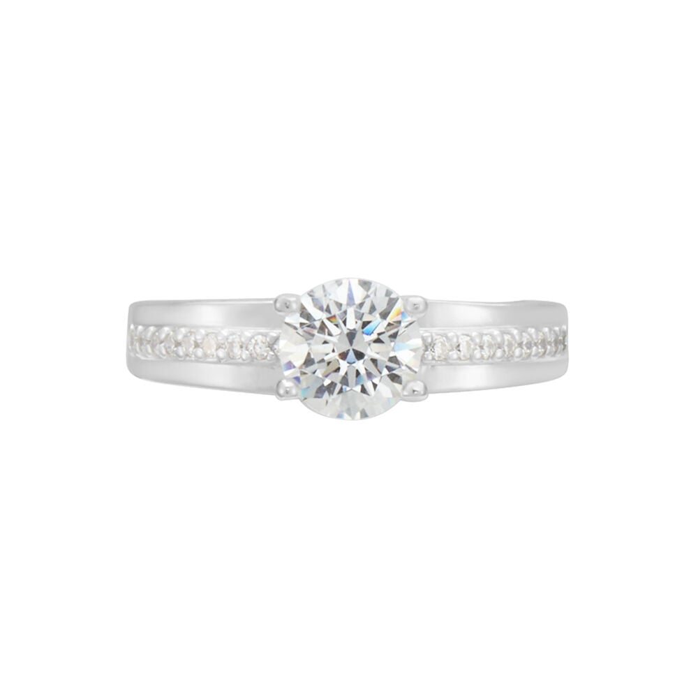 Bague Solitaire Mercan Argent Blanc Oxyde De Zirconium - Solitaires Femme | Marc Orian