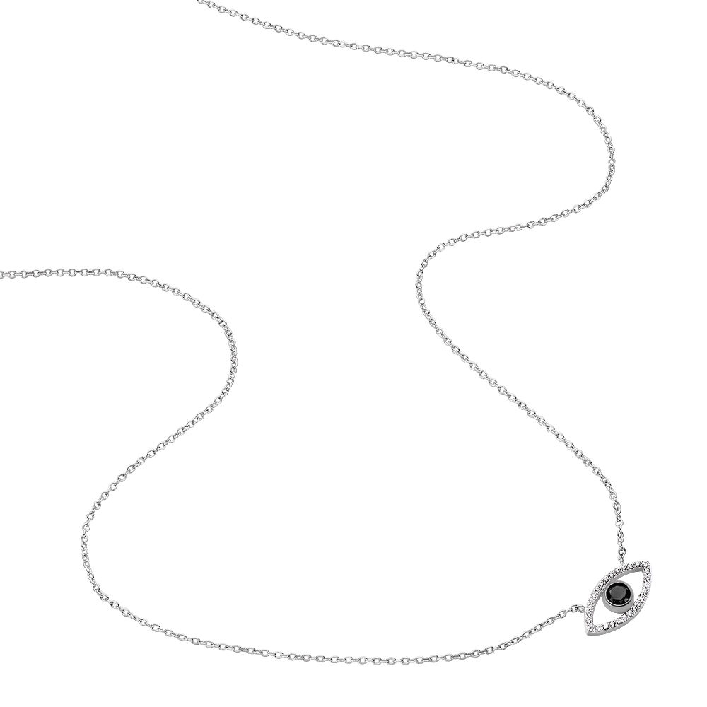 Collier Shemsi Argent Blanc Oxyde De Zirconium - Colliers avec pierres Femme | Marc Orian