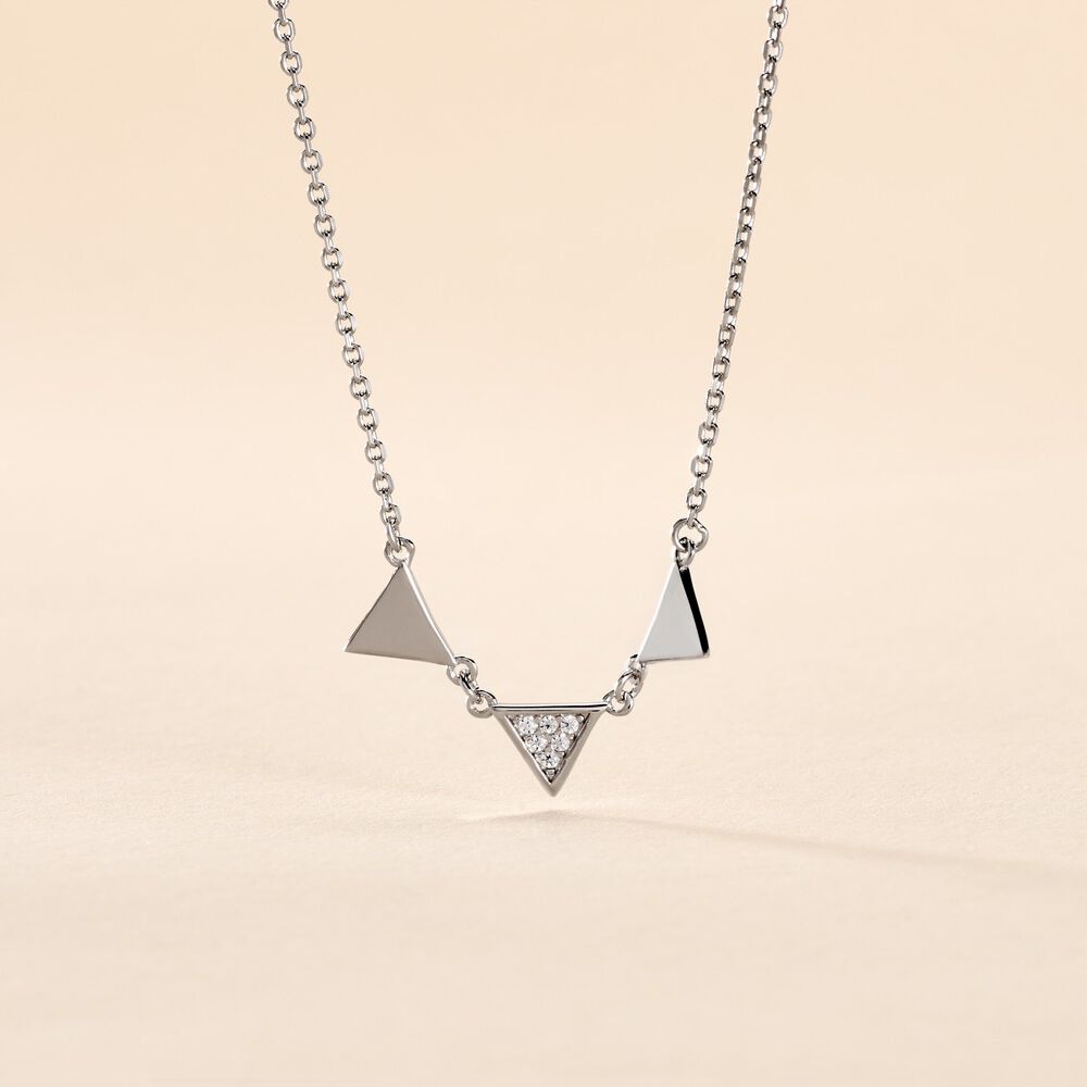 Collier Bartoumieu Argent Blanc Oxyde De Zirconium - Colliers avec pierres Femme | Marc Orian