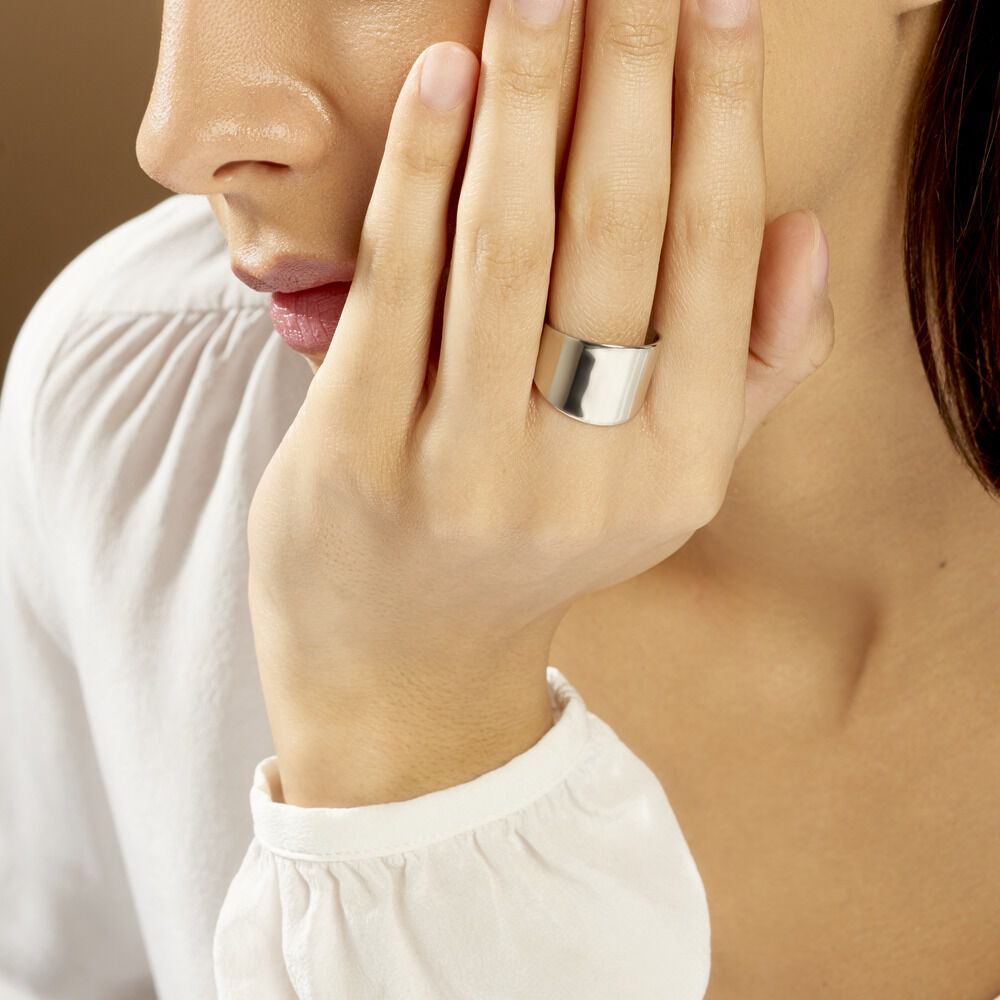 Bague Ascension Argent Blanc - Bagues grosses Femme | Marc Orian