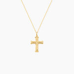 Pendentif Benny Croix Ciselee Or Jaune - Pendentifs Famille | Marc Orian