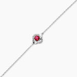 Bracelet Argent Blanc Clover Verre Oxydes De Zirconium - Bracelets fantaisie Femme | Marc Orian