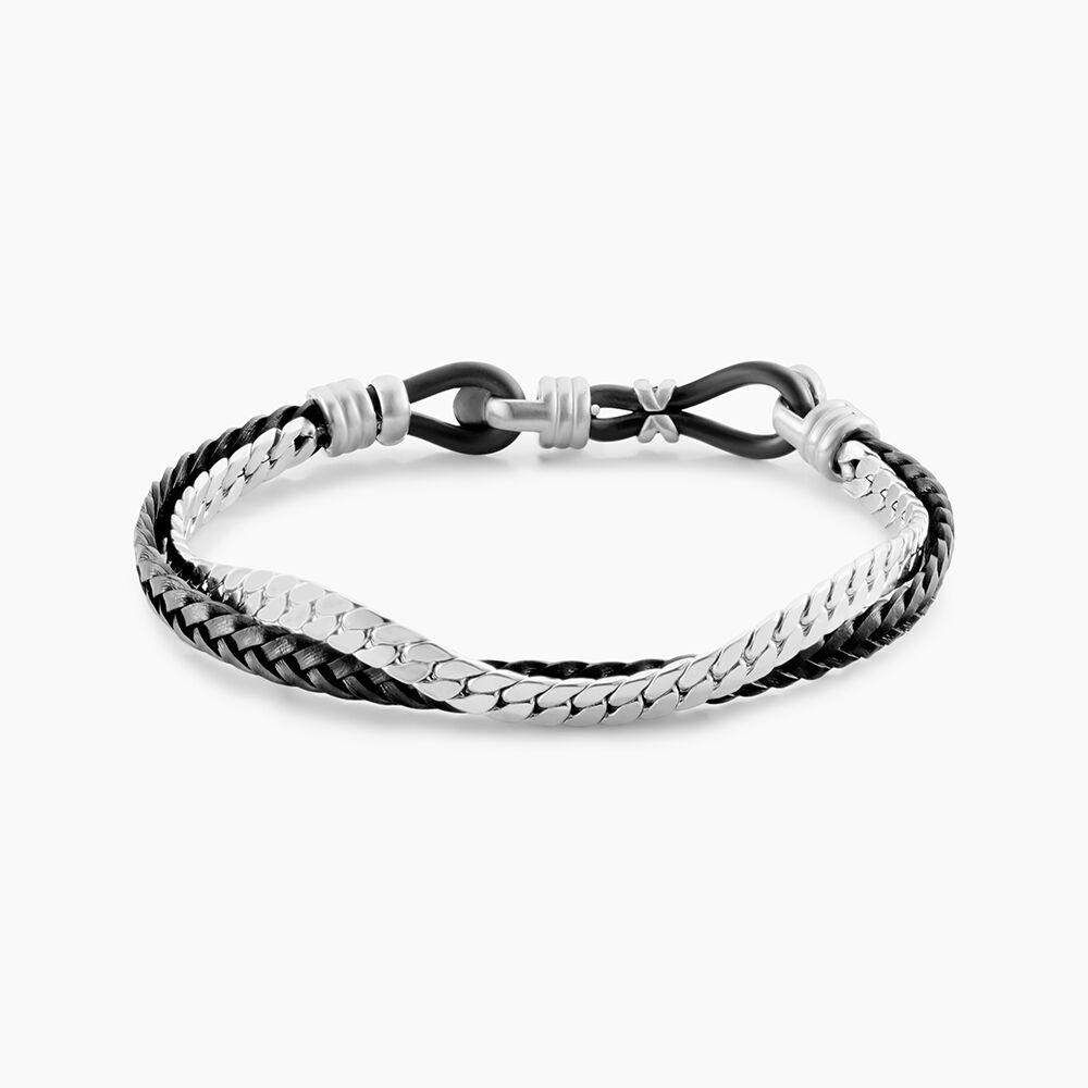 Bracelet Jourdan Colibri Acier Argent&eacute; - Bracelets cuir Homme | Marc Orian