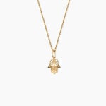 Pendentif Fatima Argent Dor&eacute; A L'Or 750/1000 - Bijoux fantaisie Femme | Marc Orian