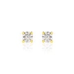 Boucles D'oreilles Puces Victoria Or Jaune Diamant - Puces Femme | Marc Orian