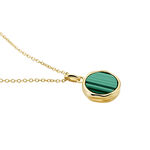 Collier Plaqu&eacute; Or Neassa Malachite - Colliers avec pierres Femme | Marc Orian