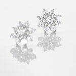 Boucles D'oreilles Puces Lorraine Argent Blanc Oxyde De Zirconium - Puces Femme | Marc Orian