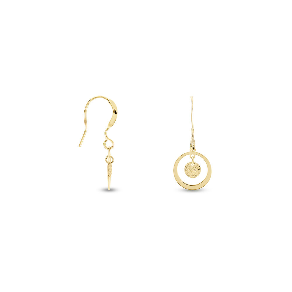 Boucles D'oreilles Pendantes Johnnie Plaqué Or Jaune - Pendantes Femme | Marc Orian
