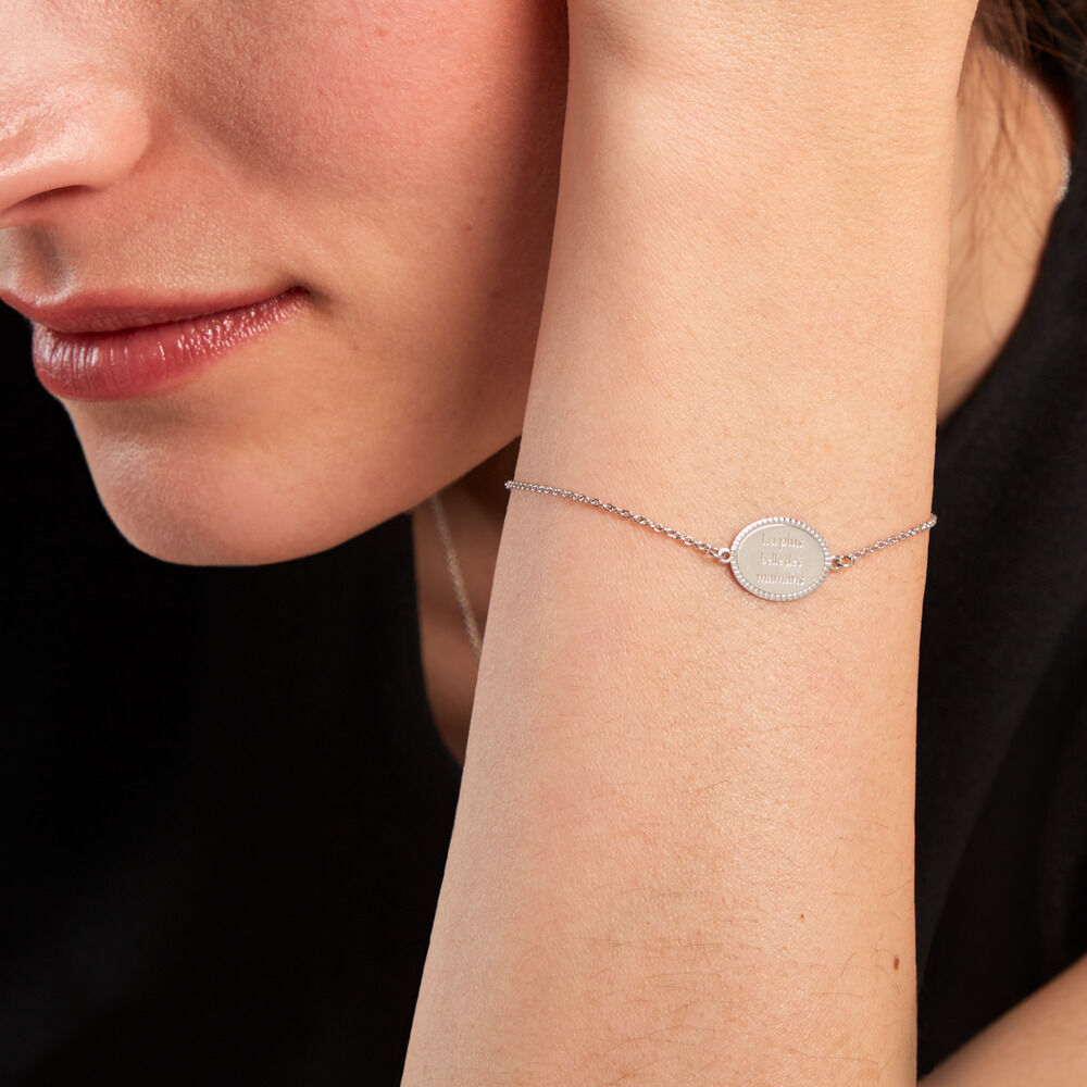 Bracelet Yahya Argent Blanc - Bracelets chaînes Femme | Marc Orian