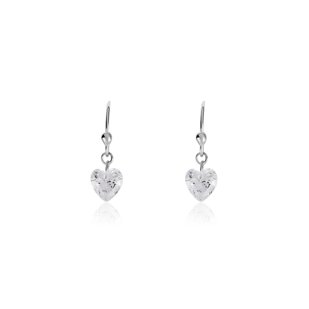Boucles D'oreilles Pendantes Argent Blanc Sopher Oxydes De Zirconium - Boucles d'oreilles pampille Femme | Marc Orian