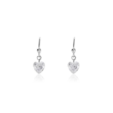 Boucles D'oreilles Pendantes Argent Blanc Sopher Oxydes De Zirconium - Boucles d'oreilles pampille Femme | Marc Orian