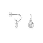 Cr&eacute;ole Unitaire Argent Blanc Donelle Oxyde De Zirconium - Piercings d'oreilles Femme | Marc Orian