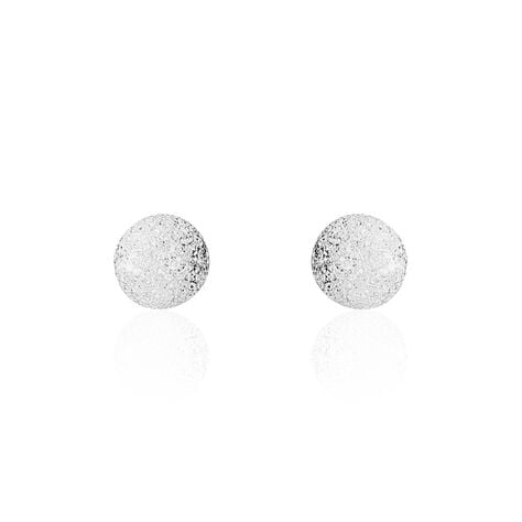 Boucles D'oreilles Puces Ayana Argent Blanc - Puces Femme | Marc Orian