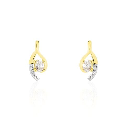 Boucles D'oreilles Sagesse Or Jaune Oxyde Oxyde - Puces Femme | Marc Orian