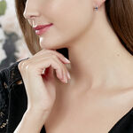 Boucles D'oreilles Puces Dalia Or Rose Topaze Et Oxyde De Zirconium - Puces Femme | Marc Orian