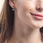 Boucles D'oreilles Pendantes Aletha Argent Blanc Oxyde De Zirconium - Pendantes Femme | Marc Orian