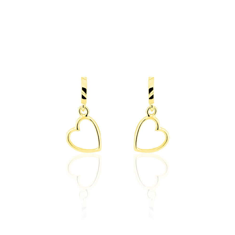 Boucles D'oreilles Pendantes Anne-maudae Pendantes Coeurs Or Jaune - Pendantes Femme | Marc Orian
