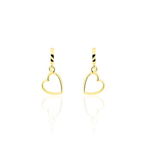 Boucles D'oreilles Pendantes Anne-maudae Pendantes Coeurs Or Jaune - Pendantes Femme | Marc Orian