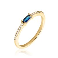Bague Gamboa Plaqué Or Jaune Verre Oxyde De Zirconium