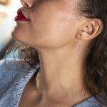 Boucles D'oreilles Pendantes Argent Blanc Maic - Pendantes Femme | Marc Orian