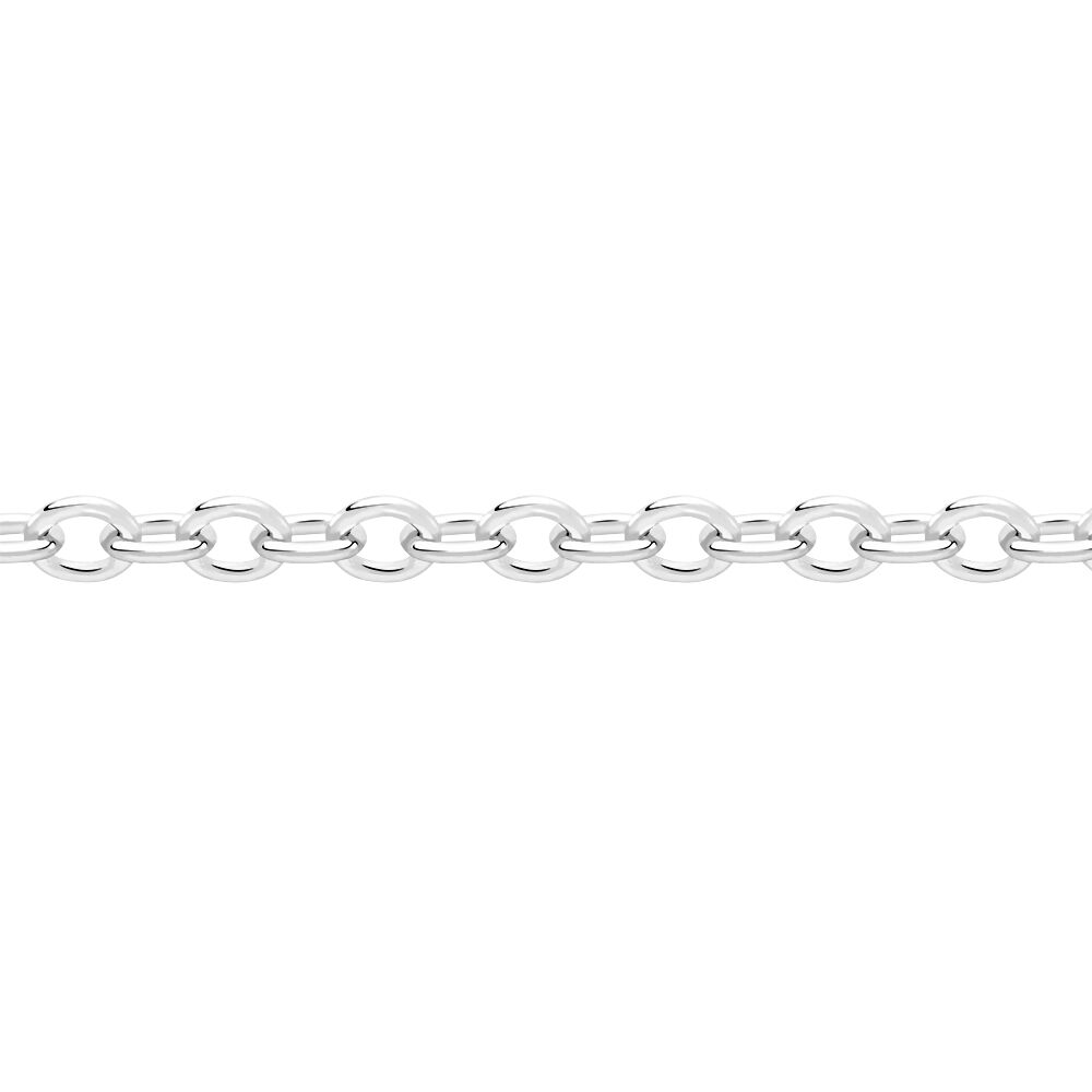 Chaîne Ilan Maille Forçat Ronde Or Blanc - Chaines Unisex | Marc Orian