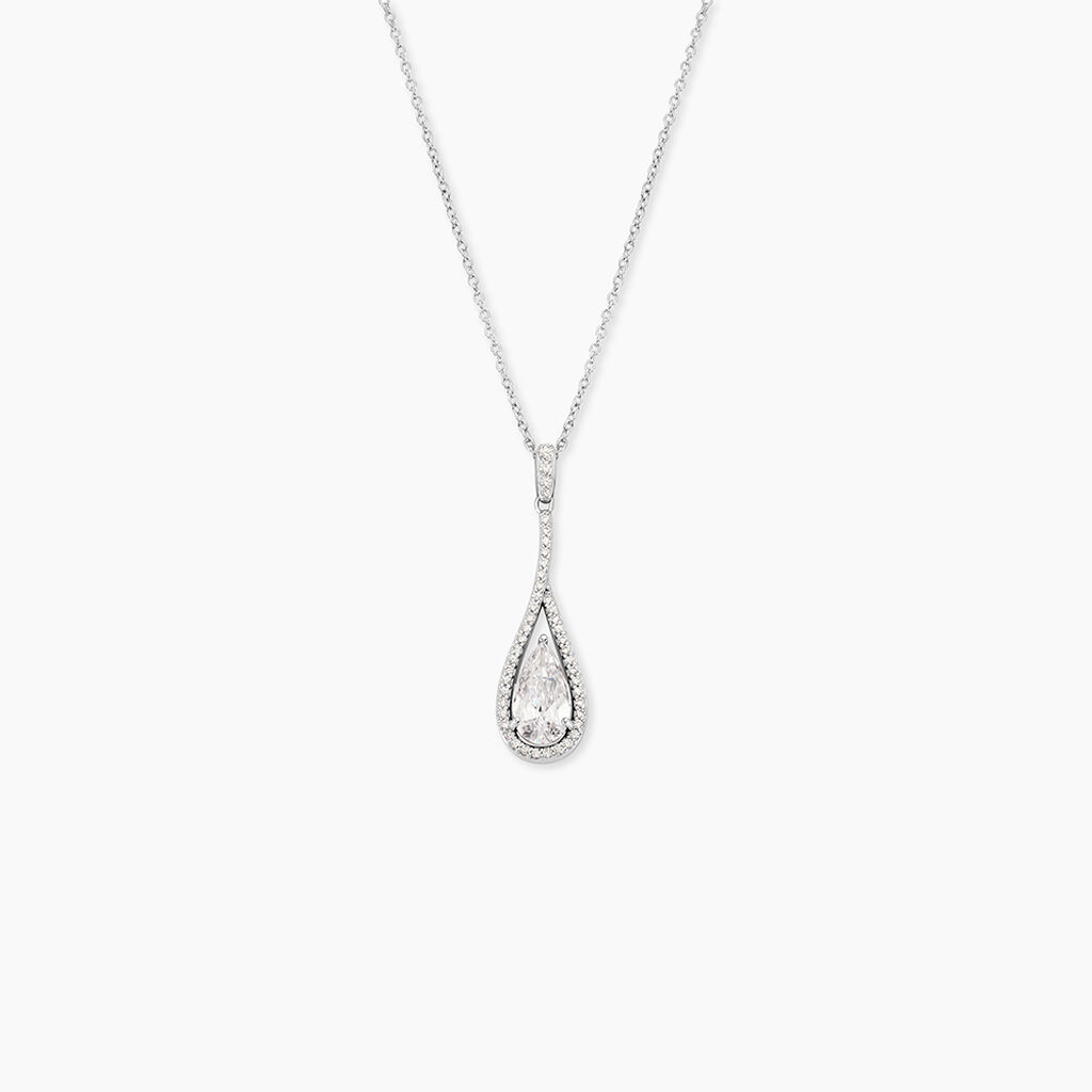 Collier Elorah Argent Blanc Oxyde De Zirconium - Colliers avec pierres Femme | Marc Orian
