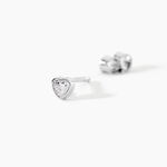 Boucles D'Oreilles Puces Querida Argent Blanc Oxyde De Zirconium - Puces Femme | Marc Orian