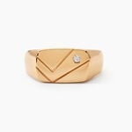 Chevali&egrave;re Plaqu&eacute; Or Jaune Gyorgy Oxyde De Zirconium - Solitaires Homme | Marc Orian