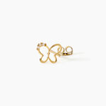 Boucles D'Oreilles Puces Camomille Argent Dor&eacute; A L'Or 750/1000 Oxyde De Zirconium - Puces Enfant | Marc Orian