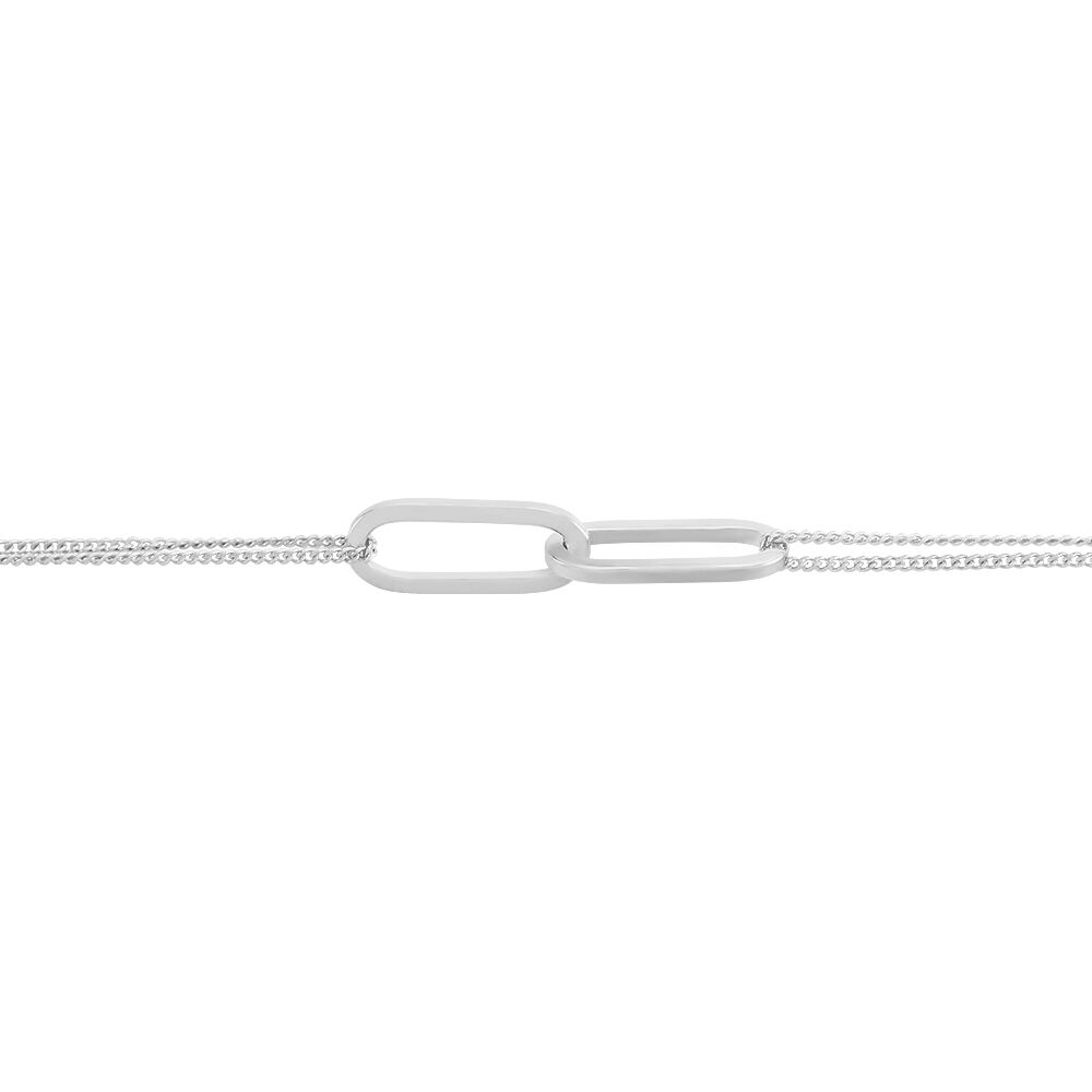 Bracelet Andrea Argent Blanc - Bracelets Anneaux Entrelaces Femme | Marc Orian