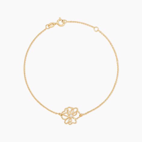 Bracelet Floraison Dor&eacute;e Or Jaune Oxyde De Zirconium - Bracelets cha&icirc;nes Femme | Marc Orian