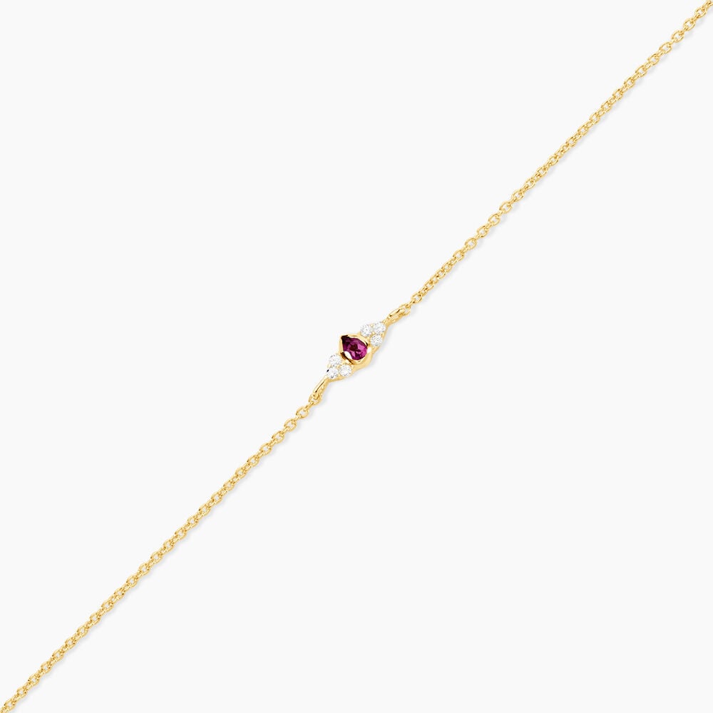 Bracelet Poem Argent Jaune Rhodolite Oxyde De Zirconium - Bracelets fantaisie Femme | Marc Orian