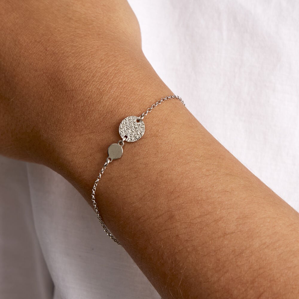 Bracelet Tatienne Argent Blanc - Bracelets Medailles Femme | Marc Orian