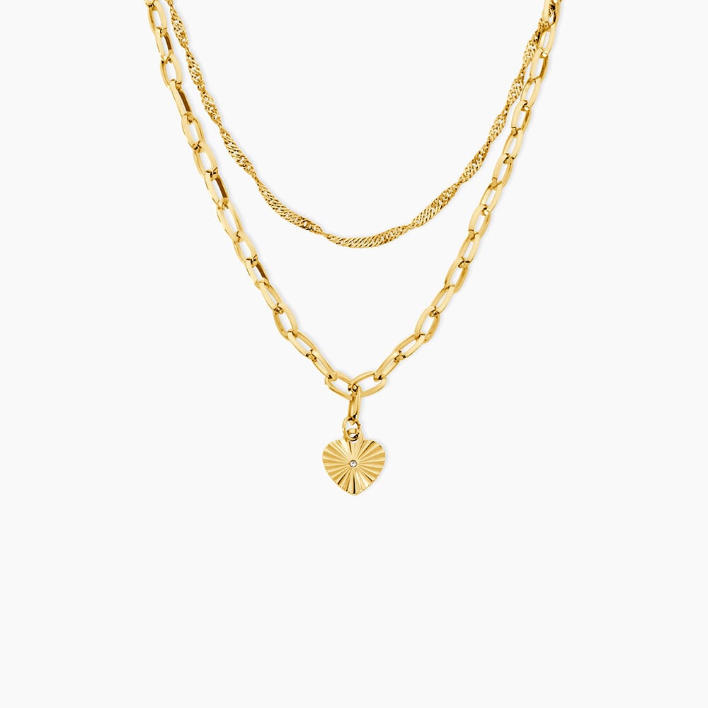 Collier Jani Acier Jaune Oxyde De Zirconium - Colliers avec pierres Femme | Marc Orian