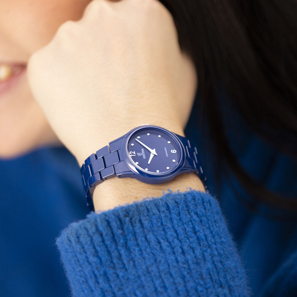 Montre Festina Ceramic 31 Bleu - Montres &eacute;tanches Femme | Marc Orian