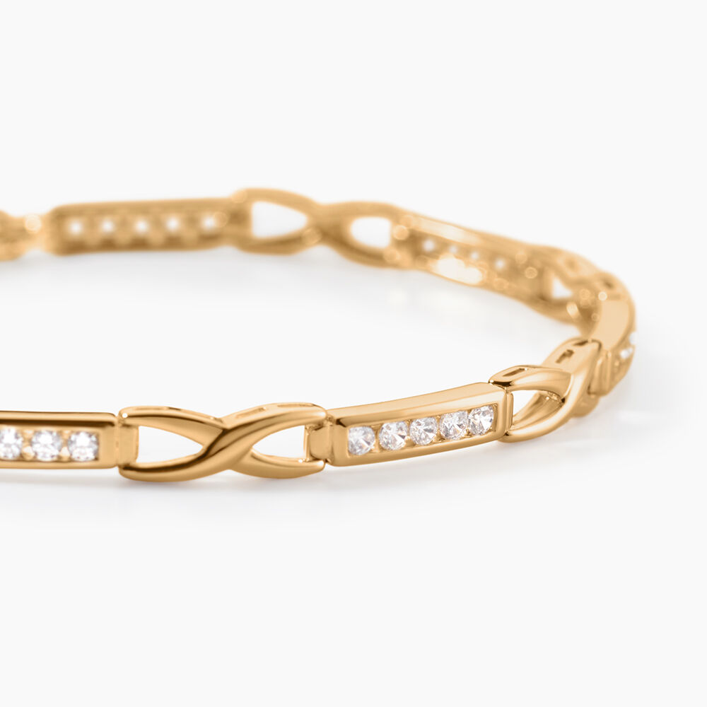 Bracelet Jonc Epiphanieae Plaqu&eacute; Or Jaune Oxyde De Zirconium - Bracelets cha&icirc;nes Femme | Marc Orian