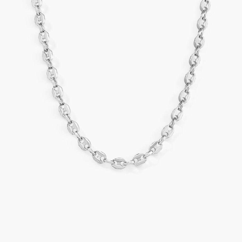 Collier Carrus Argent Blanc - Chaines Homme | Marc Orian