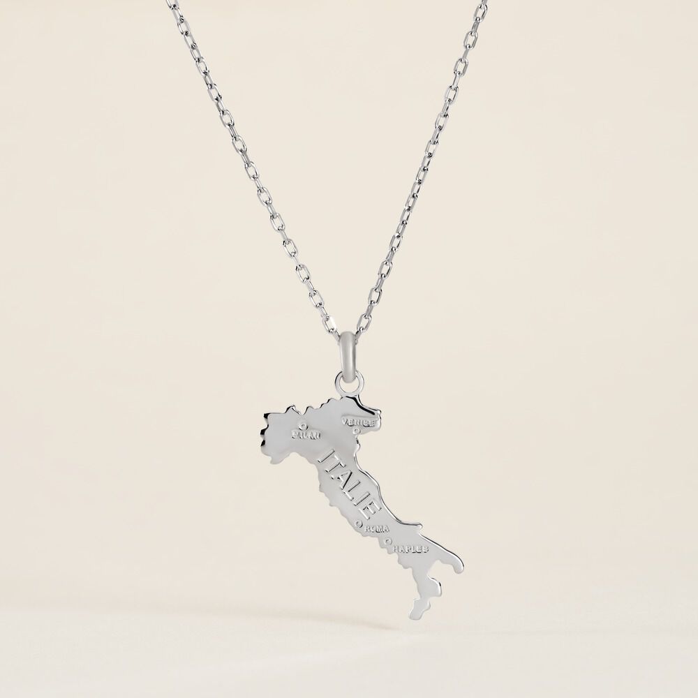 Pendentif Thea Argent Blanc - Bijoux personnalisés Famille | Marc Orian