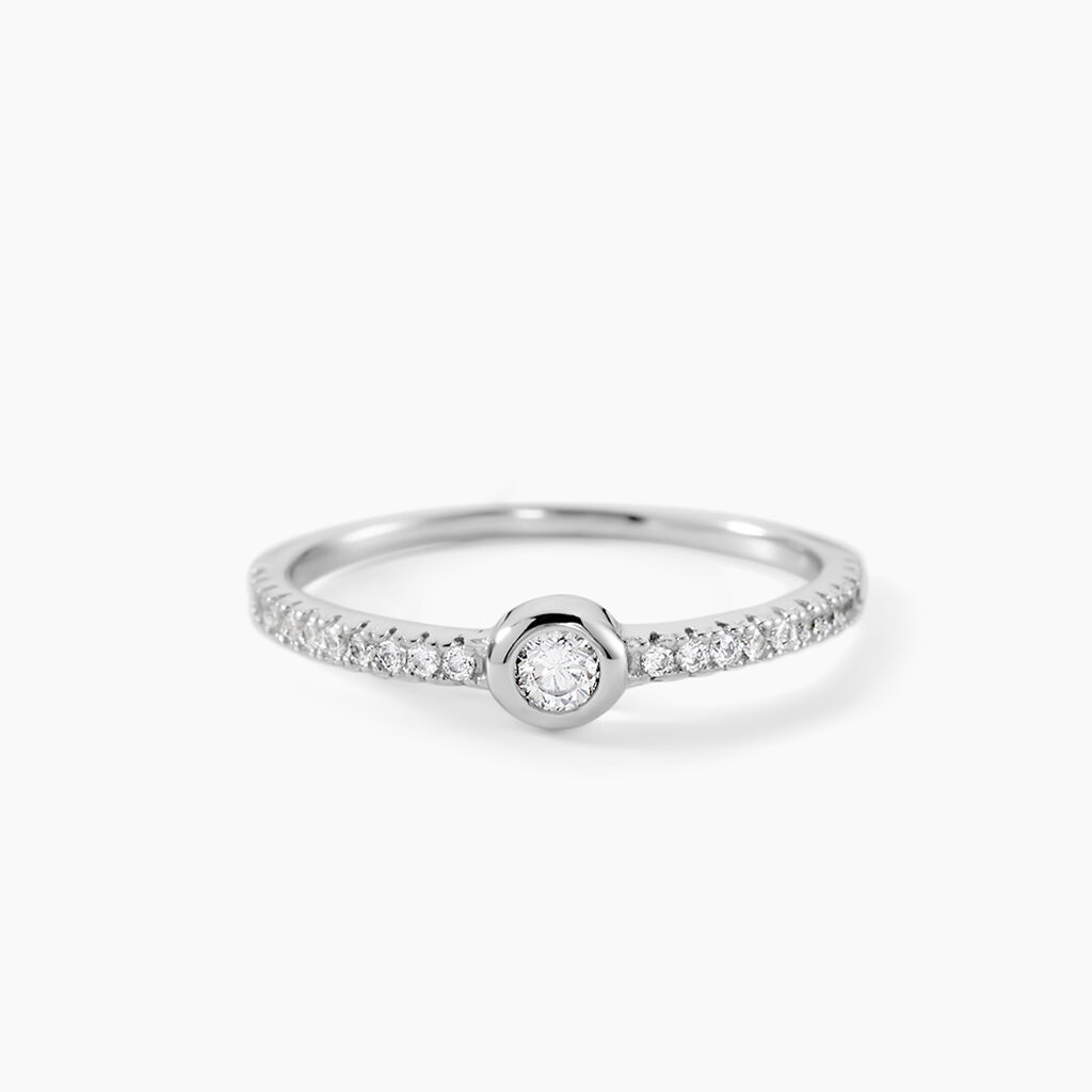 Bague Maryne Argent Blanc Oxyde De Zirconium - Bijoux fantaisie Femme | Marc Orian
