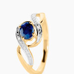 Bague Or Jaune Connor Saphir Diamants - Solitaires Femme | Marc Orian